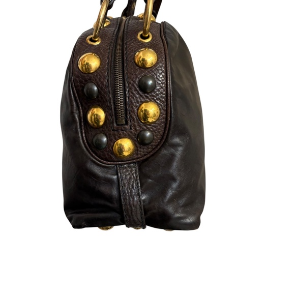 Gucci 209600 hysteria babouska brown leather dome satchel with gold heart RARE - Picture 2 of 15